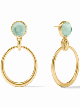 Julie Vos Julie Vos Laguna Statement Earring Aquamarine Blue