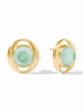 Julie Vos Julie Vos Laguna Stone Stud Aquamarine Blue