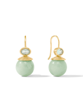 Julie Vos Julie Vos Portofino Demi Earring Aqua Jade