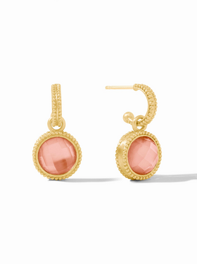 Julie Vos Julie Vos Fleur de Lis Hoop & Charm Melon