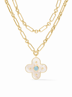 Julie Vos Julie Vos Colette Statement Necklace Chalcedony Blue