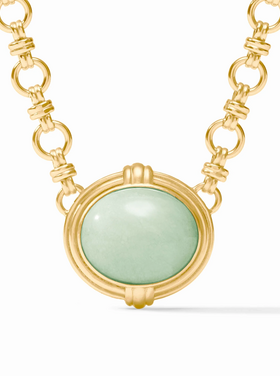 Julie Vos Julie Vos Portofino Demi Necklace Aqua Jade