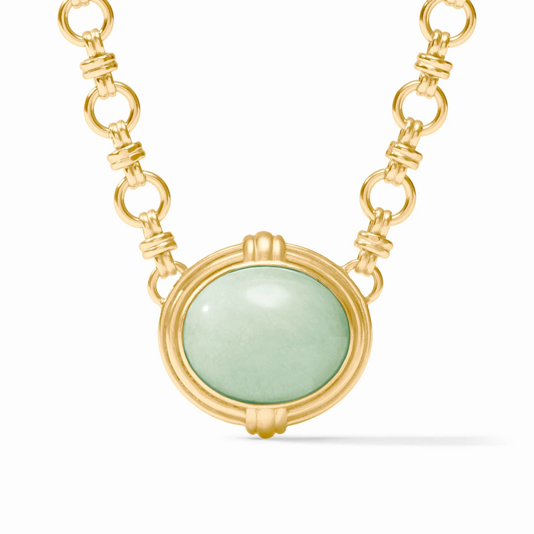 Julie Vos Julie Vos Portofino Demi Necklace Aqua Jade