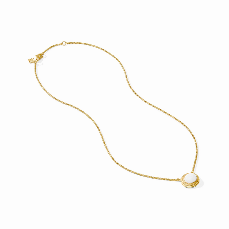 Julie Vos Julie Vos Portofino Solitare Neckalce Aqua Jade