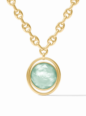 Julie Vos Julie Vos Laguna Statement Necklace Aquamarine Blue