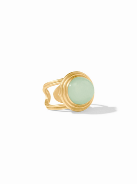 Julie Vos Julie Vos Portofino Statement Ring Aqua Jade 7