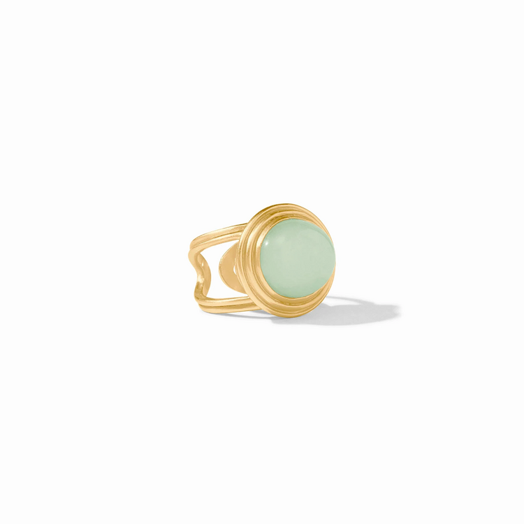 Julie Vos Julie Vos Portofino Statement Ring Aqua Jade 7