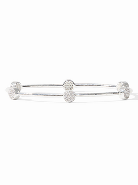 Julie Vos Julie Vos Silver Milano Luxe Bangle Cubic Zirconia