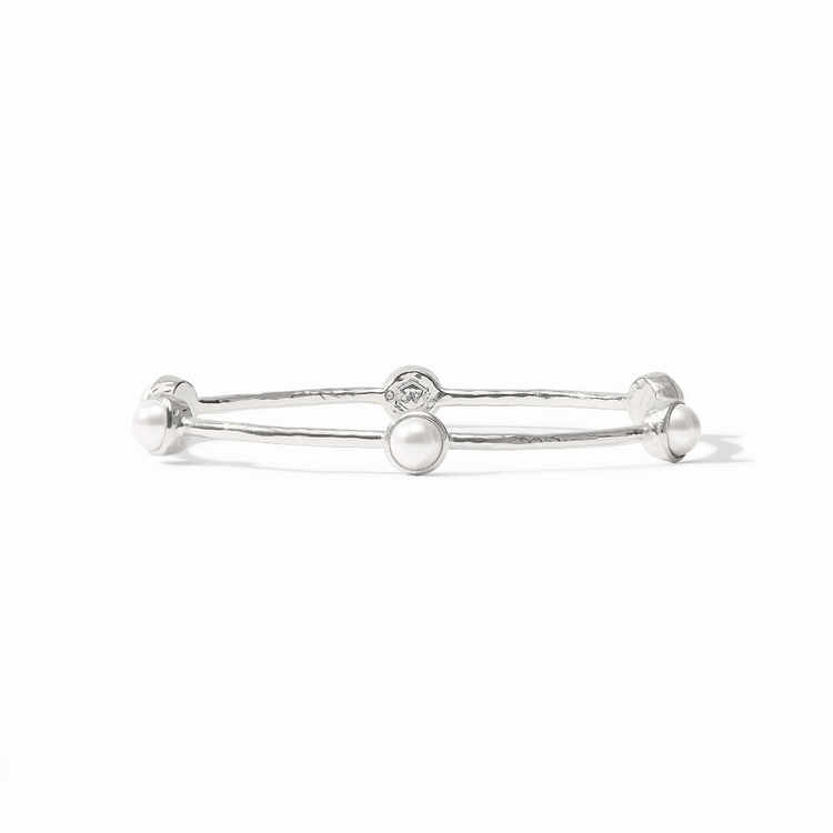 Julie Vos Julie Vos Silver Milano Luxe Bangle Pearl