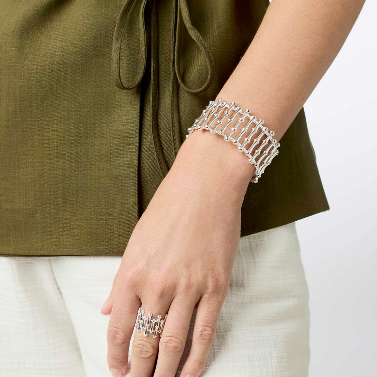 Julie Vos Julie Vos Silver Bamboo Cuff