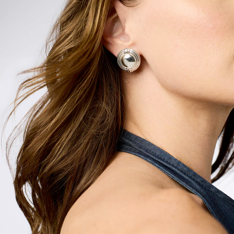 Julie Vos Julie Vos Silver Portofino Statement Stud