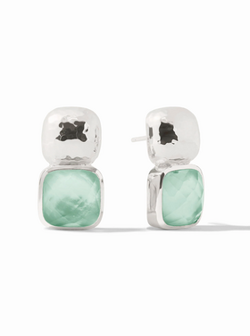 Julie Vos Julie Vos Silver Catalina Earring Aquamarine Blue