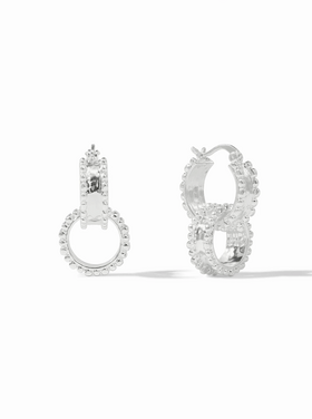 Julie Vos Julie Vos Silver Marbella 2 in 1 Earring