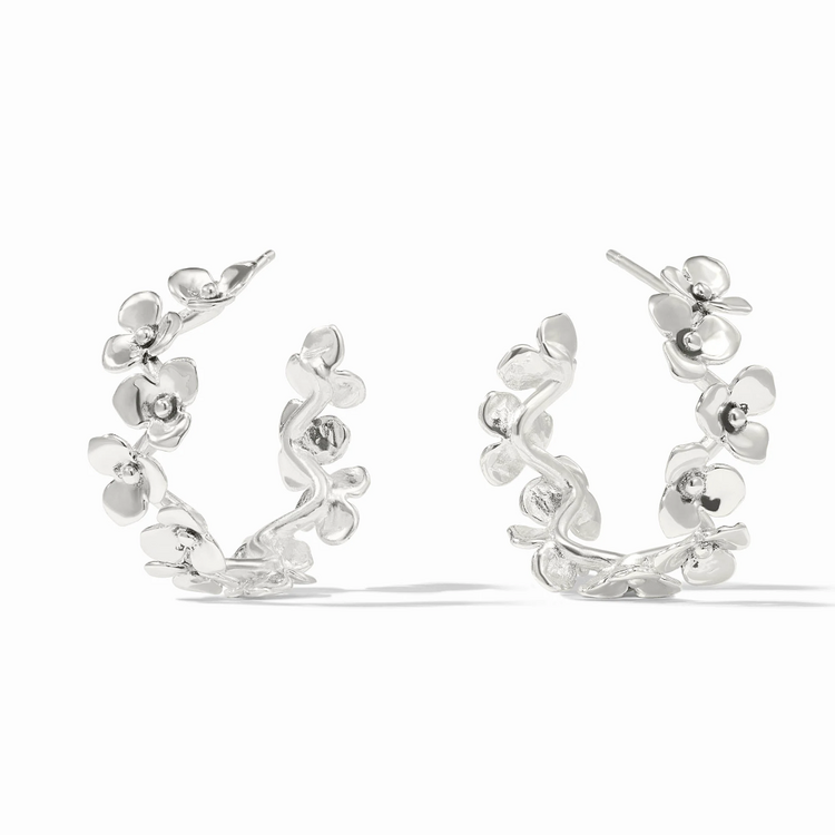 Julie Vos Julie Vos Silver Bloom Hoop M