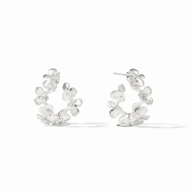 Julie Vos Julie Vos Silver Bloom Hoop S