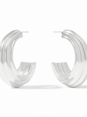 Julie Vos Julie Vos Silver Portofino Statement Hoop L