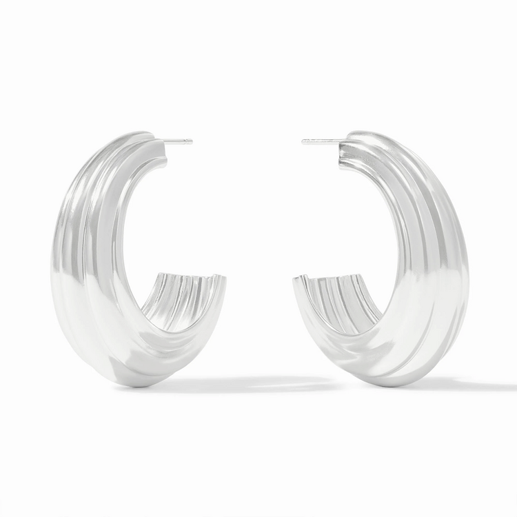 Julie Vos Julie Vos Silver Portofino Statement Hoop L