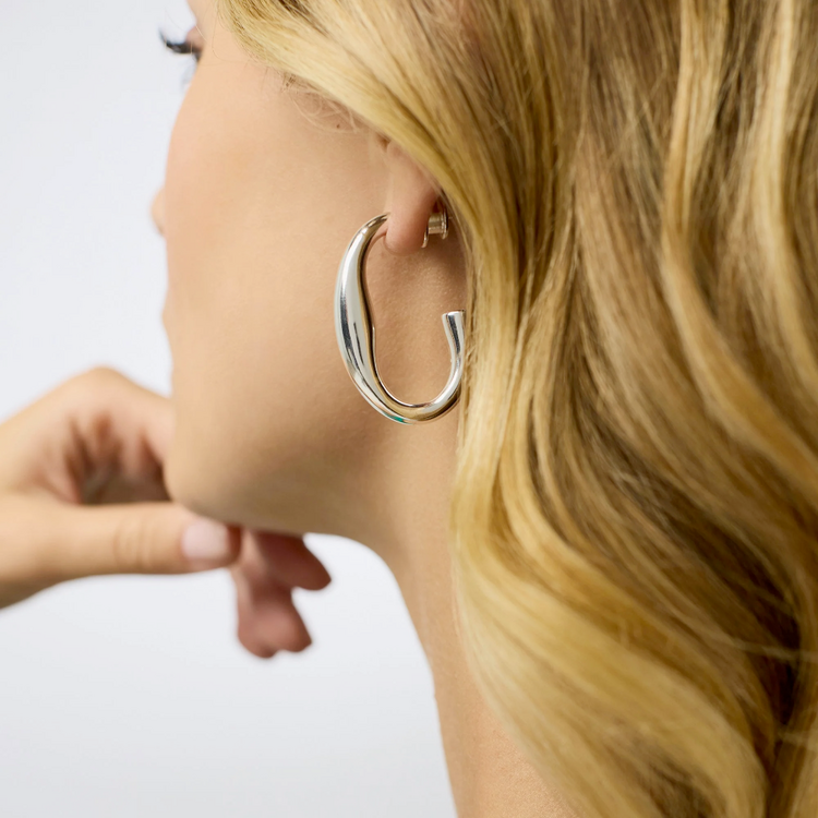 Julie Vos Julie Vos Silver Laguna Hoop L