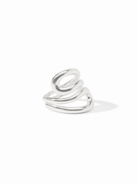 Julie Vos Julie Vos Silver Wave Wrap Ring OS