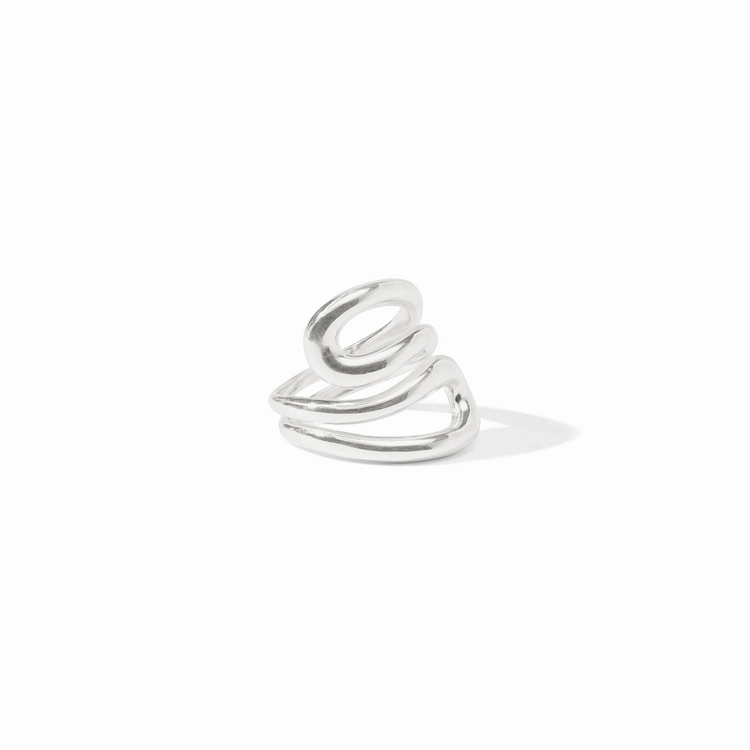 Julie Vos Julie Vos Silver Wave Wrap Ring OS