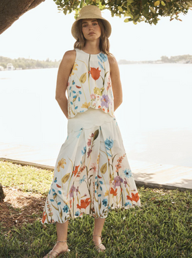 mestiza Mestiza Sonata Scallop Midi Skirt