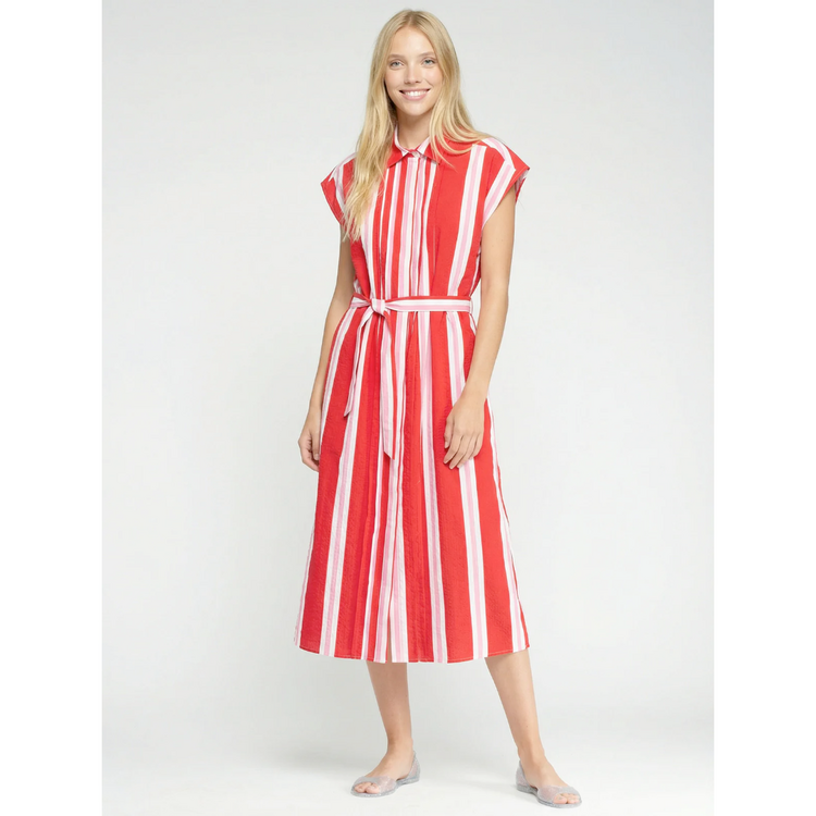 Vilagallo Vilagallo Striped Midi Dress
