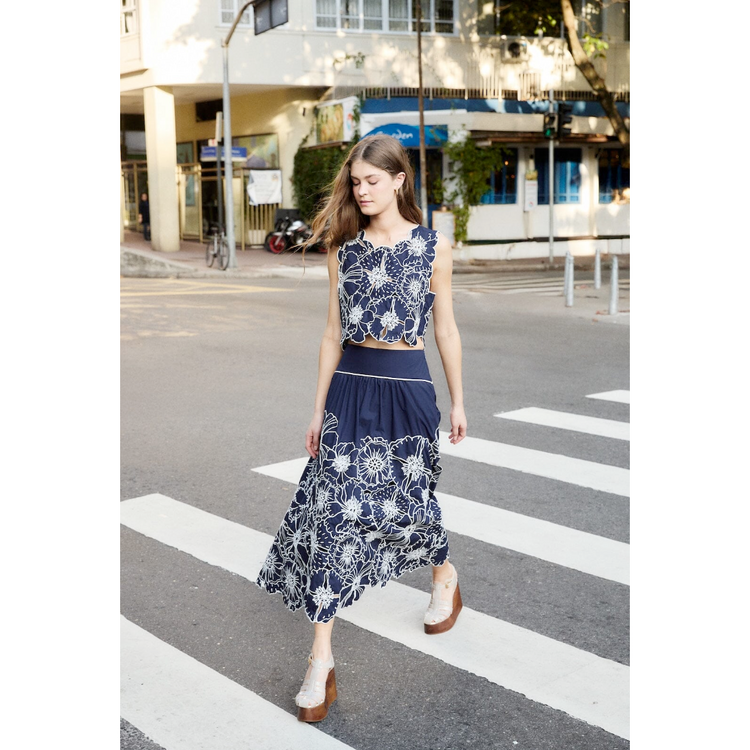 Farm Rio Farm Rio Flowers Richelieu Skirt