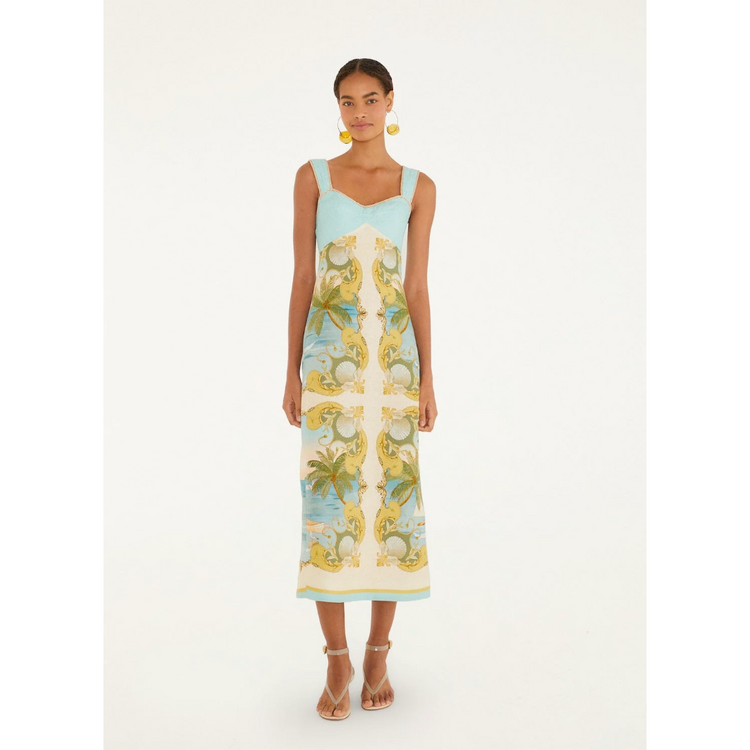 Farm Rio Farm Rio Royal Sea Maxi Dress