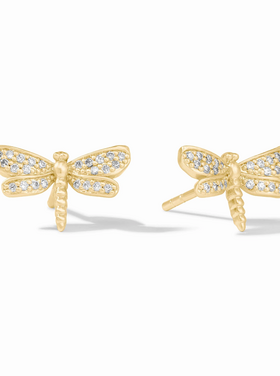 Julie Vos Julie Vos Dragonfly Pave Stud