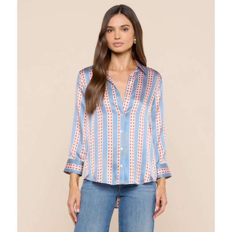 L'AGENCE L'agence Dani 3/4 Slv Blouse