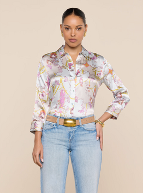 L'AGENCE L'agence Dani 3/4 Slv Blouse
