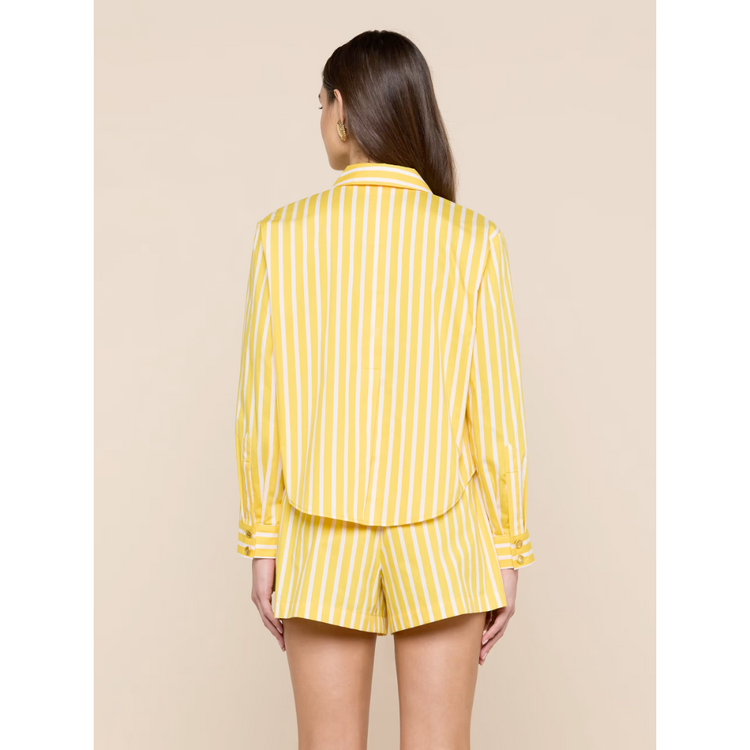 L'AGENCE L'agence Cosette Crop Shirt