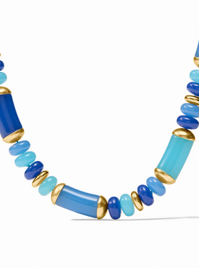 Julie Vos Julie Vos Amalfi Statement Necklace Aqua Multi