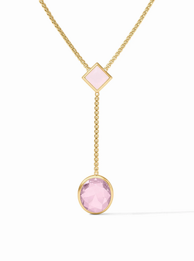 Julie Vos Julie Vos Jolie Lariat Neckalce Rose