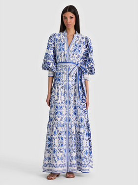 Alice + Olivia Alice + Olivia Cora Tiered Shirt Dress