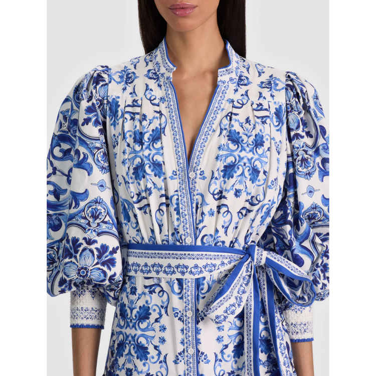 Alice + Olivia Alice + Olivia Cora Tiered Shirt Dress