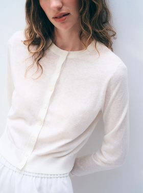 White + Warren White + Warren Linen Blend Cardigan