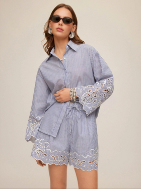 Fifteen Twenty Fifteen Twenty Dakota Embroidered Shirt