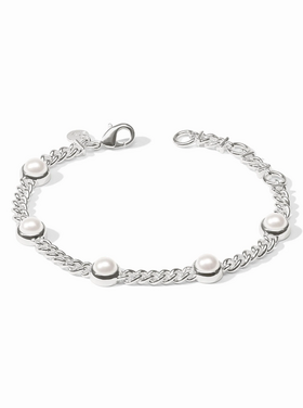 Julie Vos Julie Vos Silver Dolce Delicate Bracelet Pearl