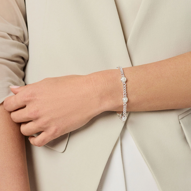 Julie Vos Julie Vos Silver Dolce Delicate Bracelet Pearl