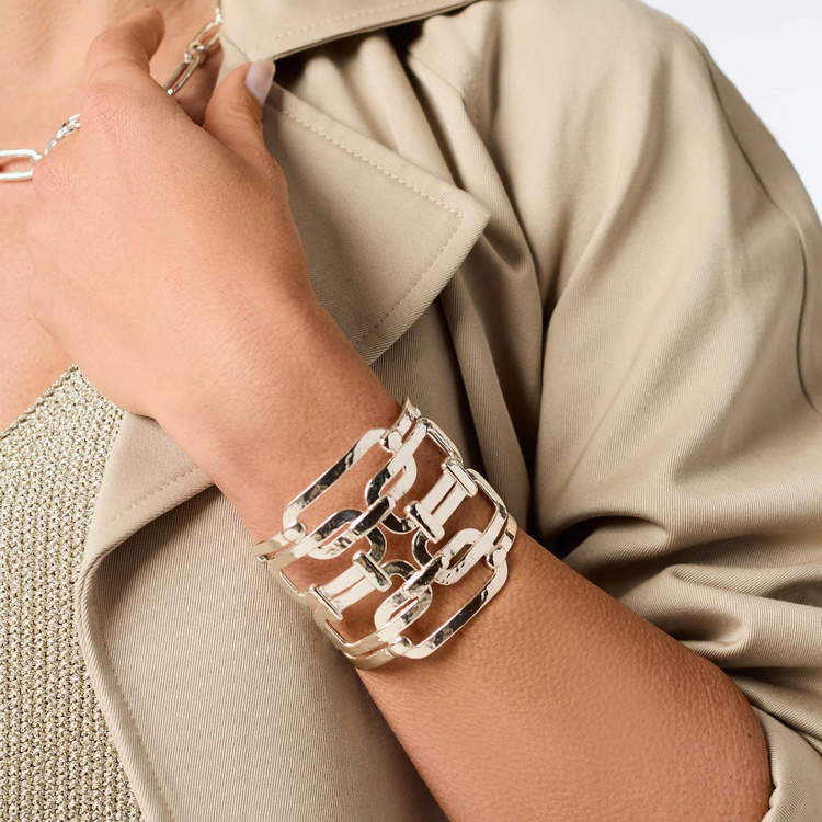 Julie Vos Julie Vos Silver Sahara Statement Cuff