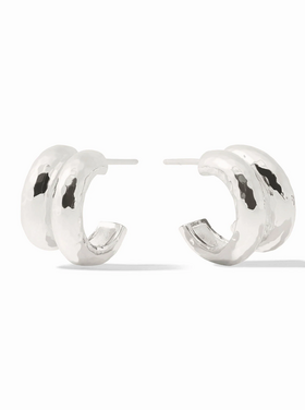 Julie Vos Julie Vos Silver Havanna Double Hoop
