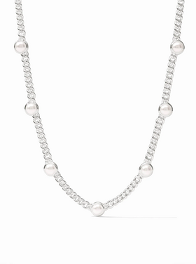 Julie Vos Julie Vos Silver Dolce Delicate Station Necklace Pearl