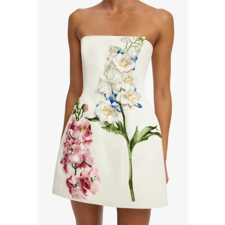 Leo Lin Leo Lin Roselle Embrodiered Mini Dress