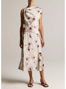 Vince Vince Watercolor Floral Skirt