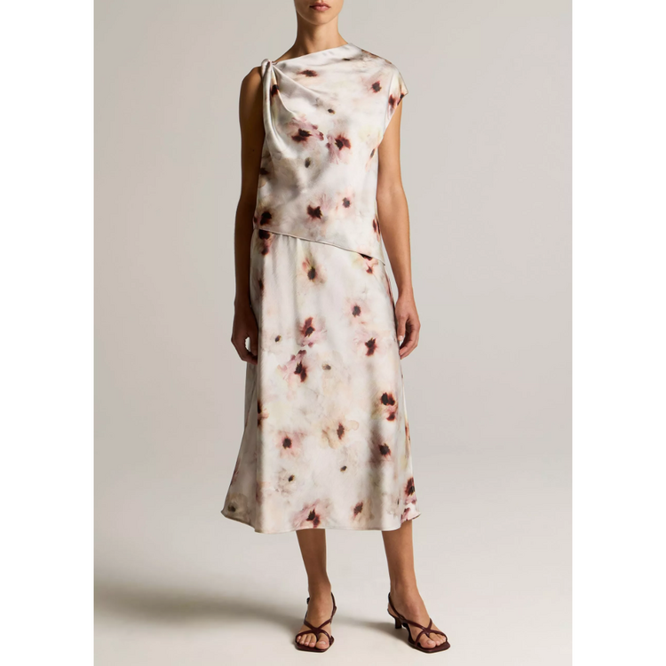 Vince Vince Watercolor Floral Skirt