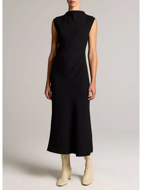 Vince Vince Draped Funnel Nk Dress