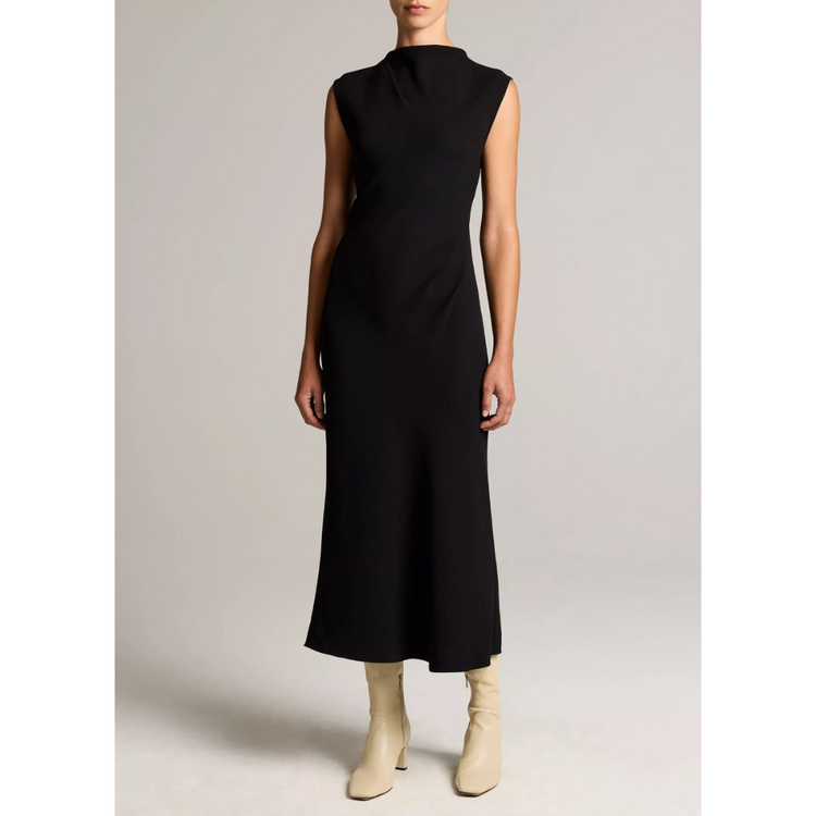 Vince Vince Draped Funnel Nk Dress