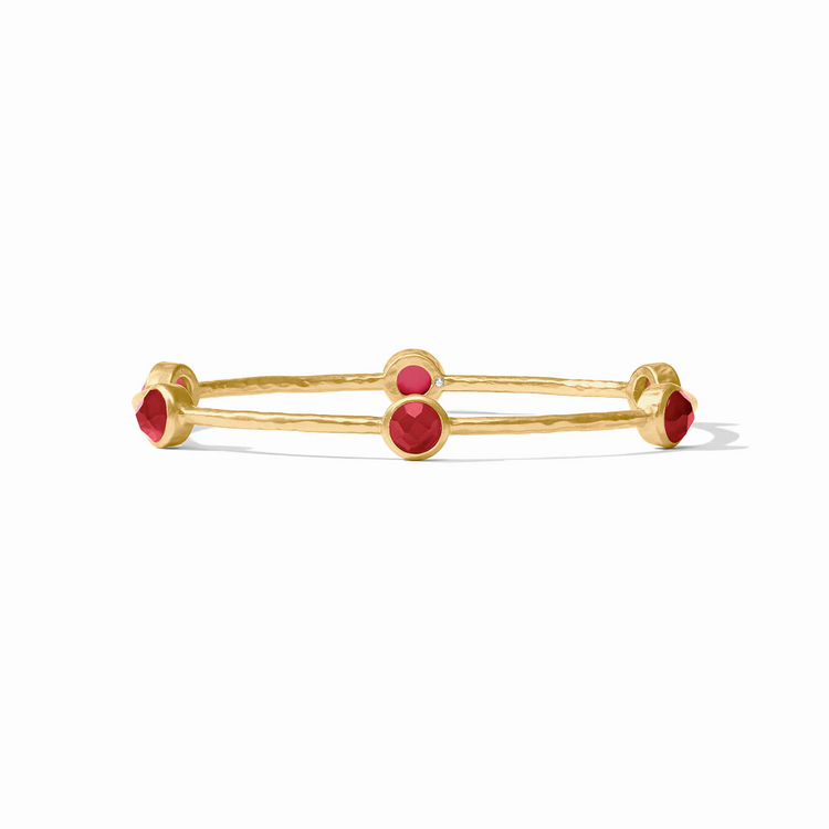 Julie Vos Julie Vos Milano Luxe Bangle Ruby Red