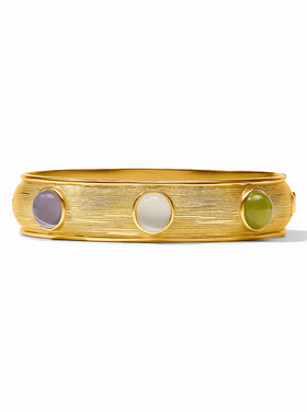 Julie Vos Julie Vos Cobblestone Stone Hinge Bangle Multi Cat's Eye